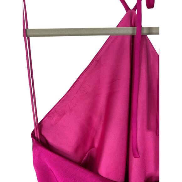 Simkhai Hansel Satin Midi Dress Halter Formal Party Cocktail Gala Guest Size 0 - Picture 11 of 14